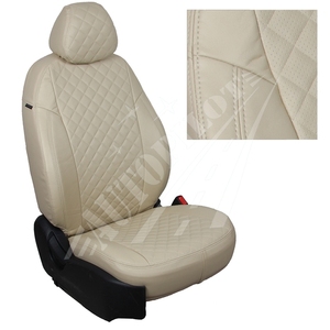 Авточехлы на сидения для Hyundai Tucson I c 04-10г./ Kia Sportage II c 04-08г. - бежевый РОМБ