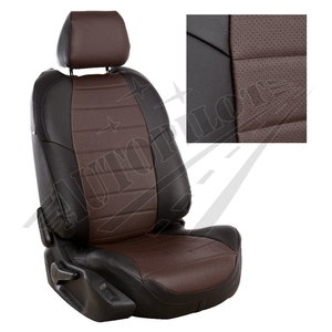 Авточехлы на сидения для Ford Transit VIII (3 места) с 14г. - черный+шоколад