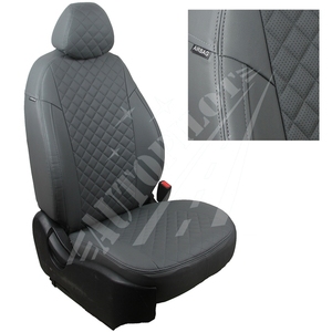 Авточехлы на сидения для Lada Largus (2 места)(2012-2021) - серые РОМБ