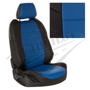 Авточехлы на сидения для Kia Ceed II Hb 3-х дв. с 12г. - черный+синий