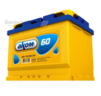 Аккумулятор АКОМ 60 А/ч обратная R+ EN 520A 242x175x190