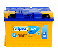 Аккумулятор АКОМ LB 60 А/ч обратная R+ EN 590A 242x175x175