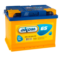 Аккумулятор АКОМ 65 А/ч обратная R+ EN 580A 242x175x190