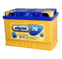 Аккумулятор АКОМ 75 А/ч обратная R+ EN 700A 278x175x190