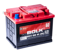 Аккумулятор BOLK Standart 60 А/ч обратная R+ EN 500A 242x175x190