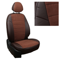 Авточехлы на сидения для Toyota Land Cruiser Prado 150 (5мест) с 09-17г. - шоколад+альк.шоколад