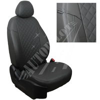 Авточехлы на сидения для LADA Largus (2 места) (2012-2021) - темно серый РОМБ