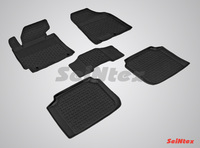 Резиновый коврик Seintex с бортиком для Kia CERATO 2013-