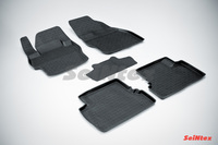Резиновый коврик Seintex с бортиком для Mazda 3 2009-2013