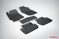 Резиновый коврик Seintex с бортиком для Mitsubishi LANCER X 2007-