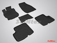 Резиновый коврик Seintex с бортиком для Nissan ALMERA IV 2013-
