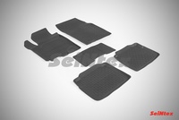 Резиновый коврик Seintex с бортиком для Suzuki SX4 II 2013-