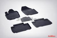 Резиновый коврик Seintex с бортиком для Toyota RAV 4 IV 2012-