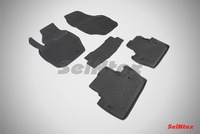 Резиновый коврик Seintex с бортиком для Volvo S60 II 2010-