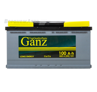 Аккумулятор GANZ 100 А/ч обратная EN 820A 353x175x190