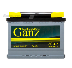 Аккумулятор GANZ 60 А/ч прямая EN 540А 242x175x190