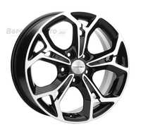 Khomen Wheels KHW1702 7*17 5/114,3 ET48,5 d67,1 Black-FP