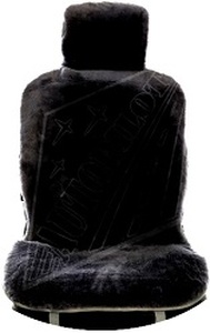 Меховая накидка Автопилот "Австралия" на переднее сиденье из Овчины, короткостриженная. Черная.