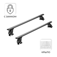Багажник LUX БК3 КРЫЛО черное за дверной проем. С ЗАМКОМ
