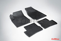 Резиновый коврик Seintex сетка для Nissan MICRA (K12) 2003-2010