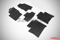 Резиновый коврик Seintex сетка для Nissan NAVARA III 2010-